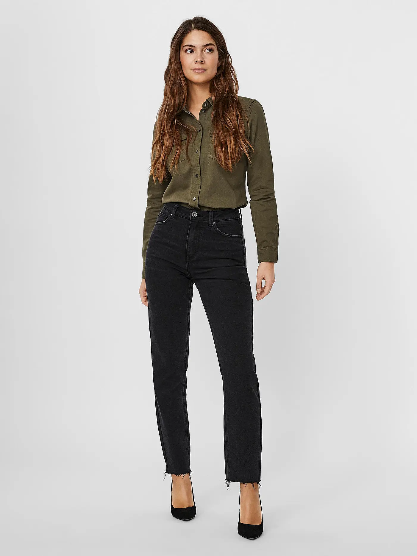 VERO MODA | Highwaist Jeans Straight Fit | 